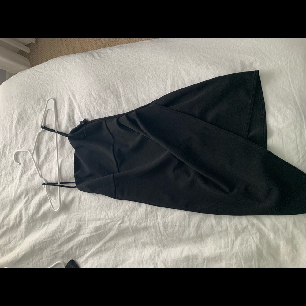 black mini dress